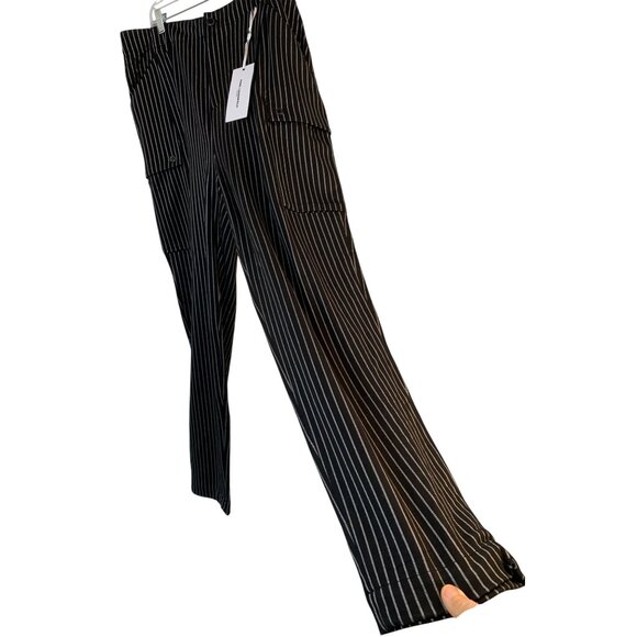 Mens Karl Lagerfeld Black Pinstripe Dress Utility Pants Size 38 NWT RZ10403 $350 - Picture 15 of 16